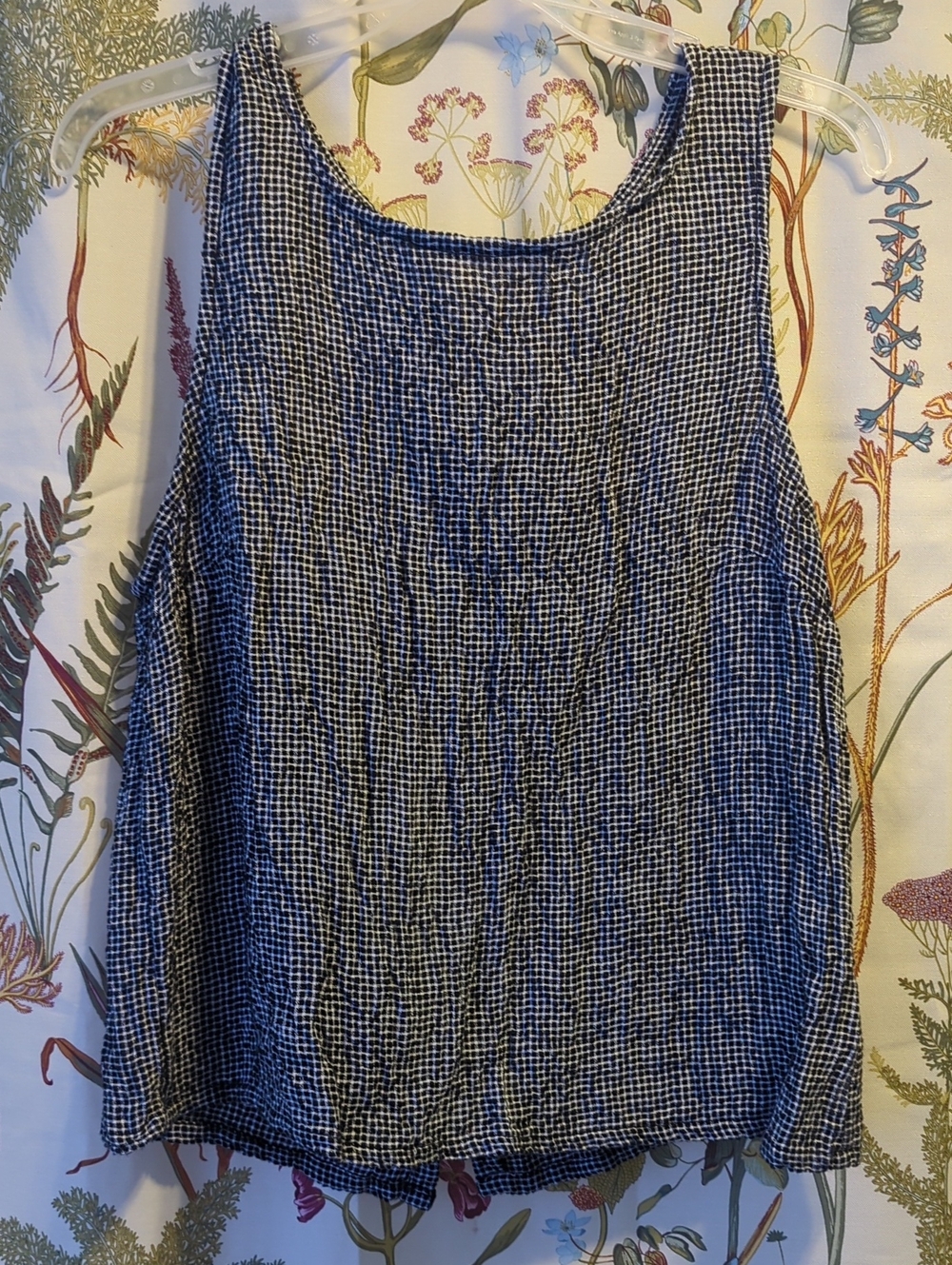 C&C California Linen Blend Gingham Tank
